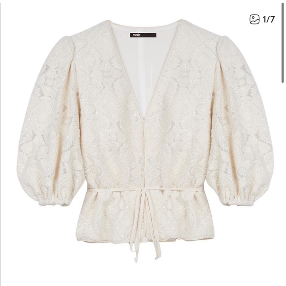 Lichet Sequined Tie-Waist Top (Missing Belt)